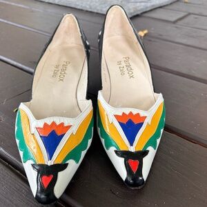 Zalo Green and Yellow Geometric Flats